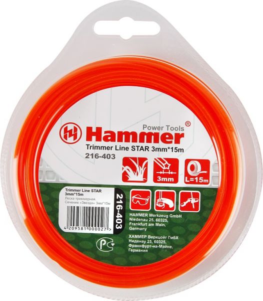 Аксессуар для триммера Hammer Flex 216-403 TL Star 3.0mmx15m
