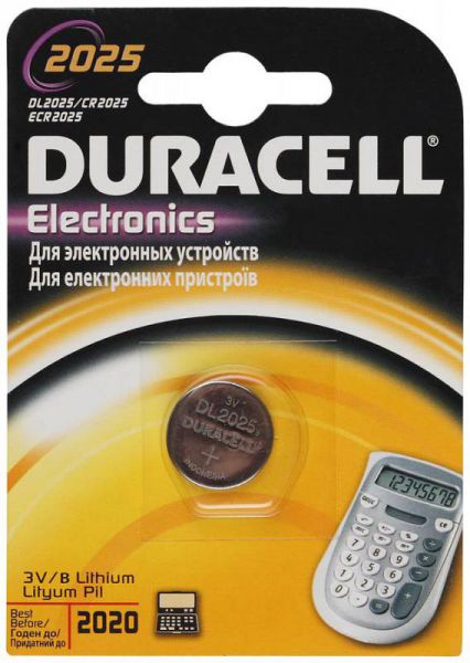 Батарейка Duracell CR2025 (1шт. уп)