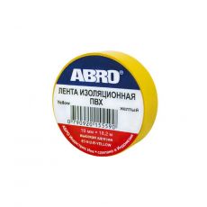 Изолента ABRO ET-912-20-YE-R 18,2 м x 19 мм, желтый