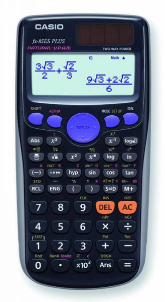 Калькулятор Casio FX-85ESPLUS 10+2 разряда черный 252 функци двойное питание