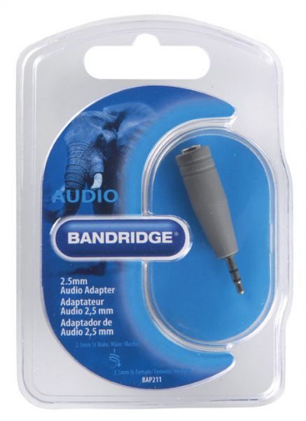 Переходник Bandridge BAP211 2.5mm M - 3.5mm F