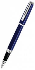 Ручка роллер WATERMAN Exception Slim (S0637150) Blue ST (F) чернила: черный латунь посеребрение