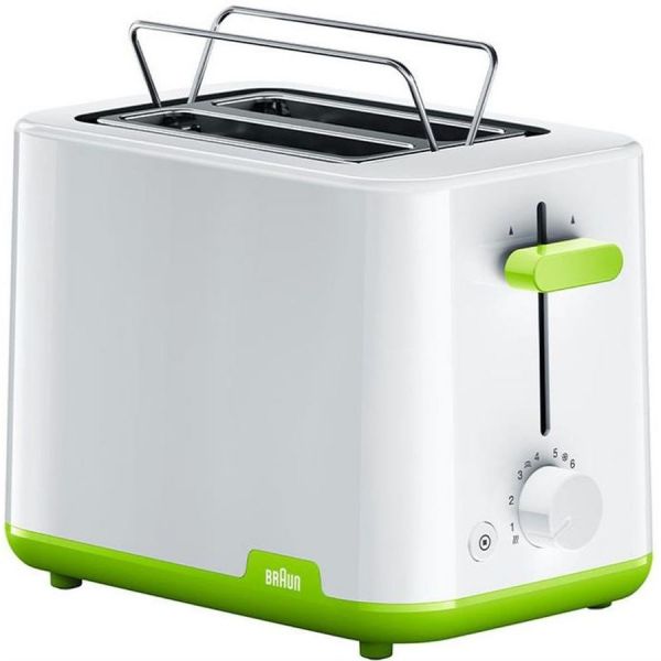 Тостер Braun HT1010GR белый/зеленый